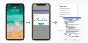 e-signature process on iphone